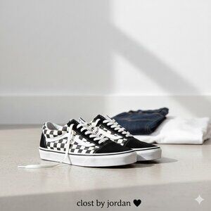 Vans Black & White Checkered Shoes – Barely Worn